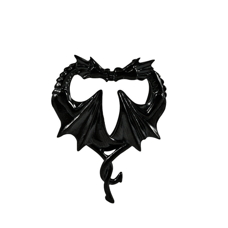Heart Shape Double Dragon Stainless Steel Ear Gauge