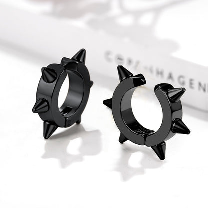 Flash Hook Hedgehog Ear Clip Earrings for