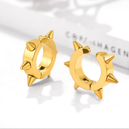Flash Hook Hedgehog Ear Clip Earrings for