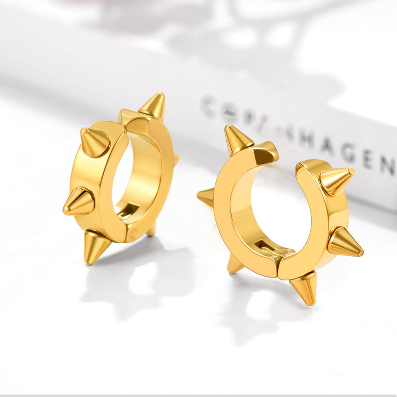Flash Hook Hedgehog Ear Clip Earrings for
