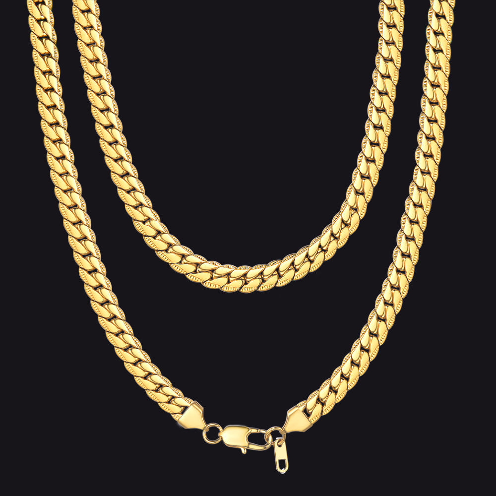 Thick Cuban Chain Stainless Steel Link Necklace for