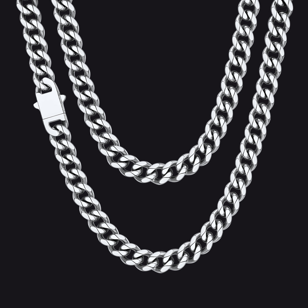 Hip Hop Cuban Chain Necklace for Huasband Boyfriends Gift 6/9/12mm Width