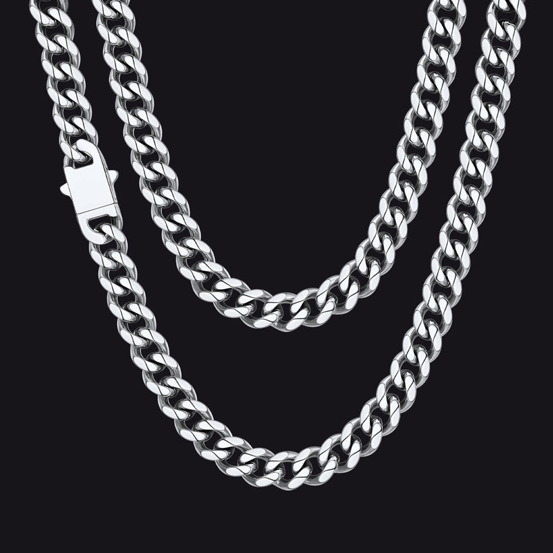 Hip Hop Cuban Chain Necklace for Huasband Boyfriends Gift 6/9/12mm Width
