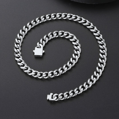 Hip Hop Cuban Chain Necklace for Huasband Boyfriends Gift 6/9/12mm Width