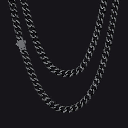 Hip Hop Cuban Chain Necklace for Huasband Boyfriends Gift 6/9/12mm Width