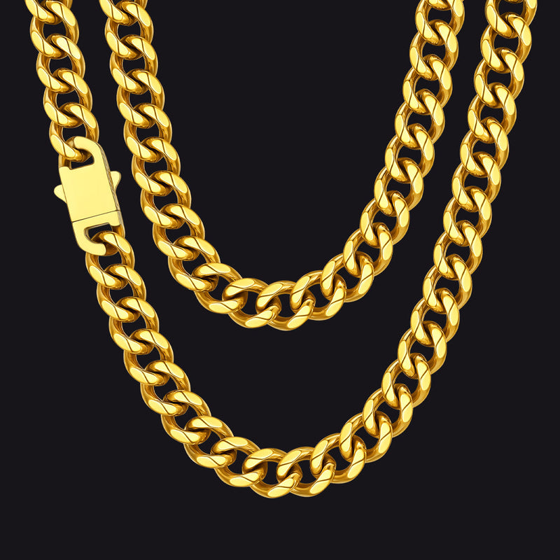 Hip Hop Cuban Chain Necklace for Huasband Boyfriends Gift 6/9/12mm Width