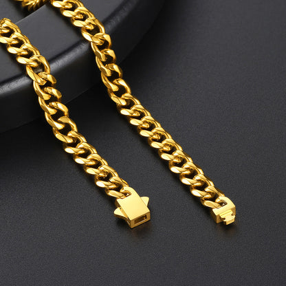 Hip Hop Cuban Chain Necklace for Huasband Boyfriends Gift 6/9/12mm Width