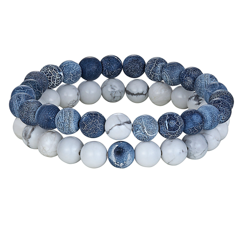 Natural Stone Bracelet for and / Cool Couples Bracelet