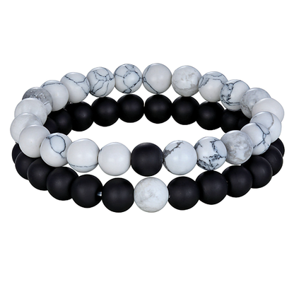 Natural Stone Bracelet for and / Cool Couples Bracelet