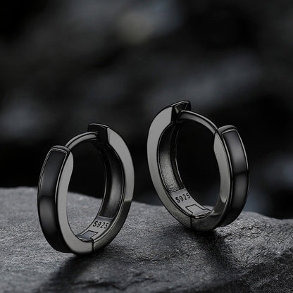 Huggie Hoop Earrings for & – 925 Sterling Silver, 10mm