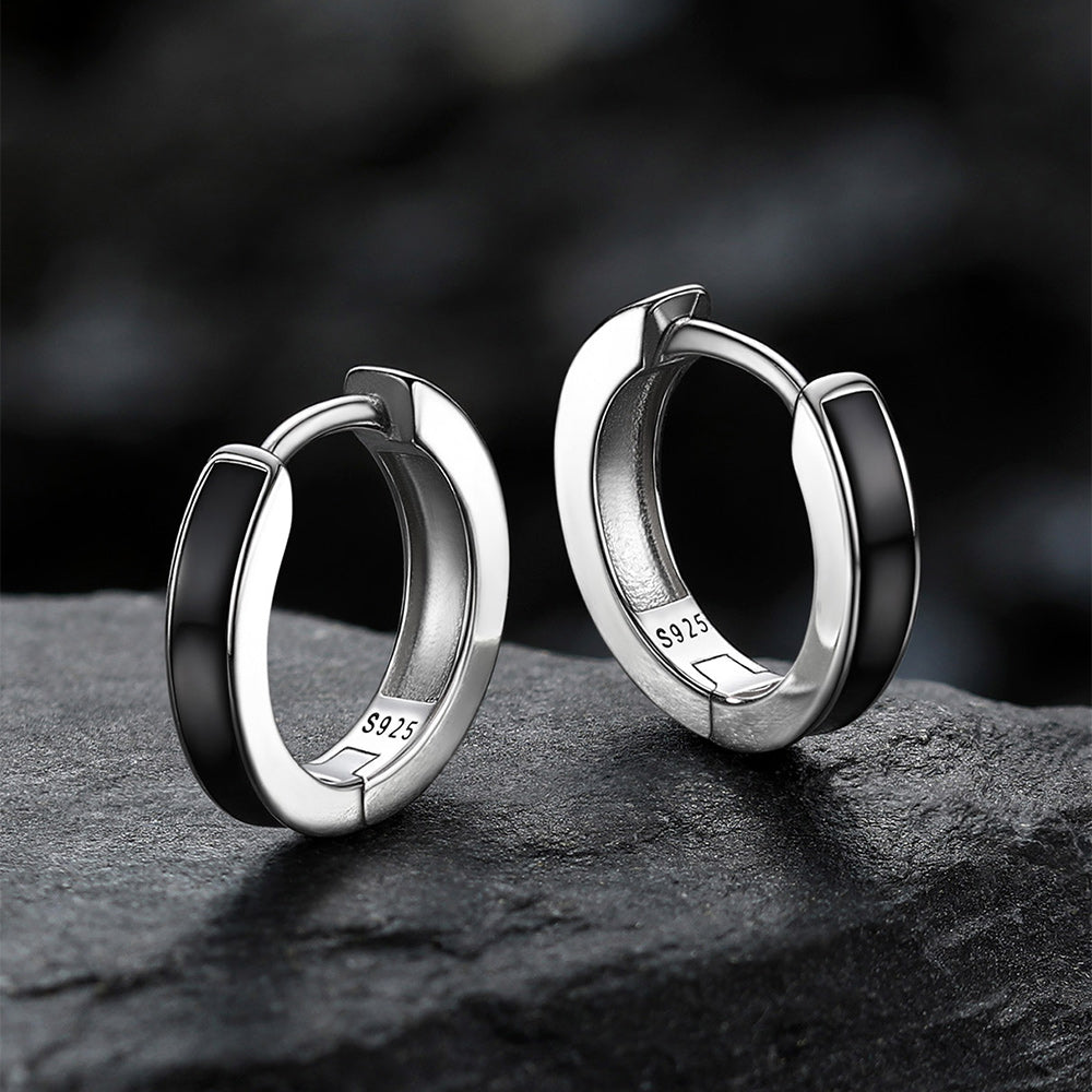 Huggie Hoop Earrings for & – 925 Sterling Silver, 10mm