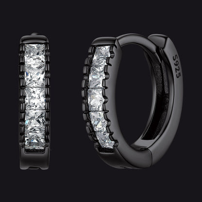 Hypoallergenic Cz Huggie Hoop Earrings for