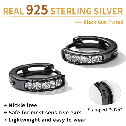 Hypoallergenic Cz Huggie Hoop Earrings for