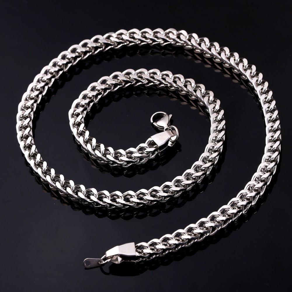 Franco Chain Link Stainless Steel Necklace for