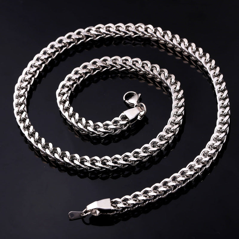 Franco Chain Link Stainless Steel Necklace for