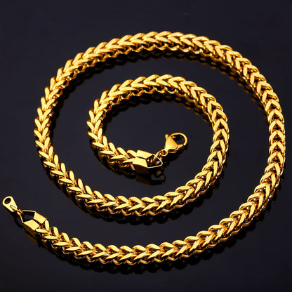 Franco Chain Link Stainless Steel Necklace for