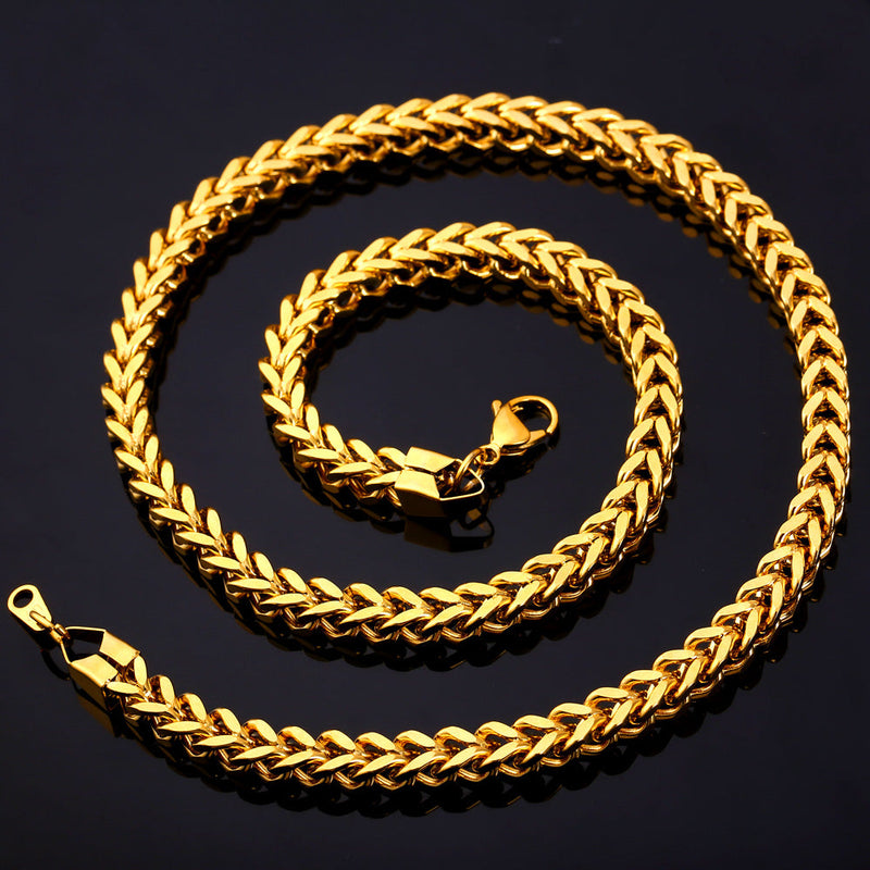 Franco Chain Link Stainless Steel Necklace for