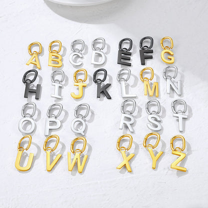 Hypoallergenic Initial Letter Dangle Earrings for