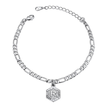 Custom Initial Figaro Link Anklet for