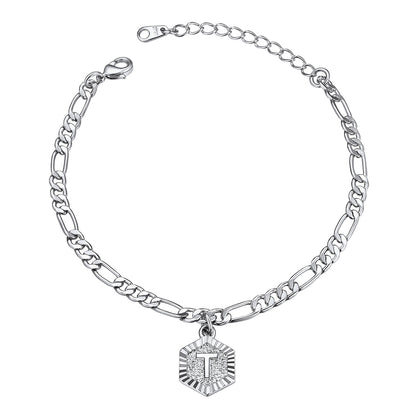 Custom Initial Figaro Link Anklet for