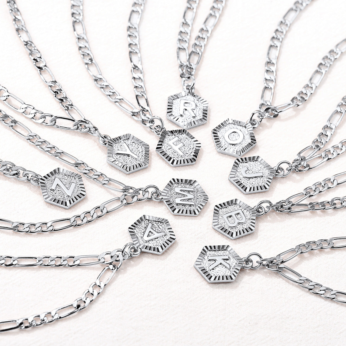 Custom Initial Figaro Link Anklet for