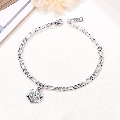 Custom Initial Figaro Link Anklet for