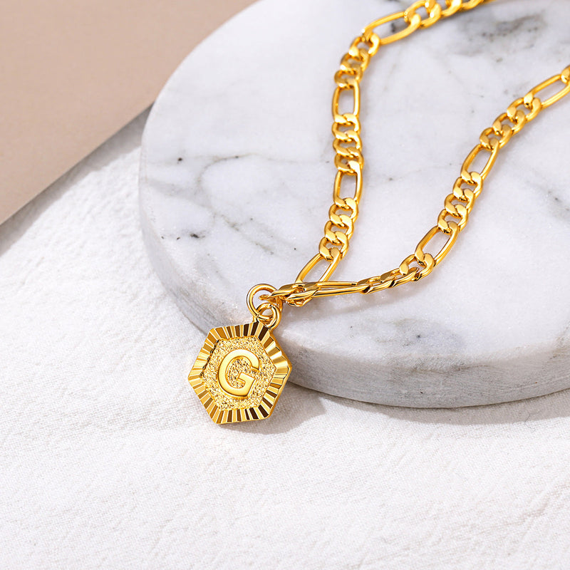 Custom Initial Figaro Link Anklet for