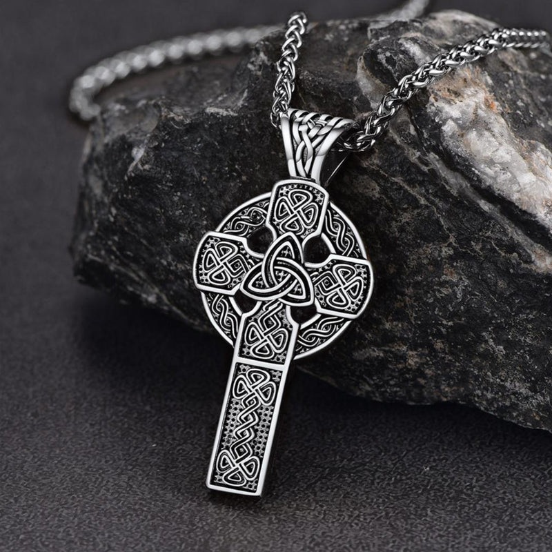 Irish Celtic Cross Necklace Pendant for