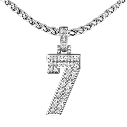 Baseball Diamond Jersey Number Chain Necklace for