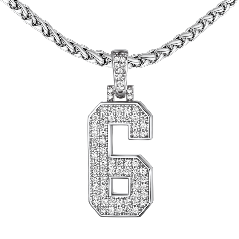 Baseball Diamond Jersey Number Chain Necklace for