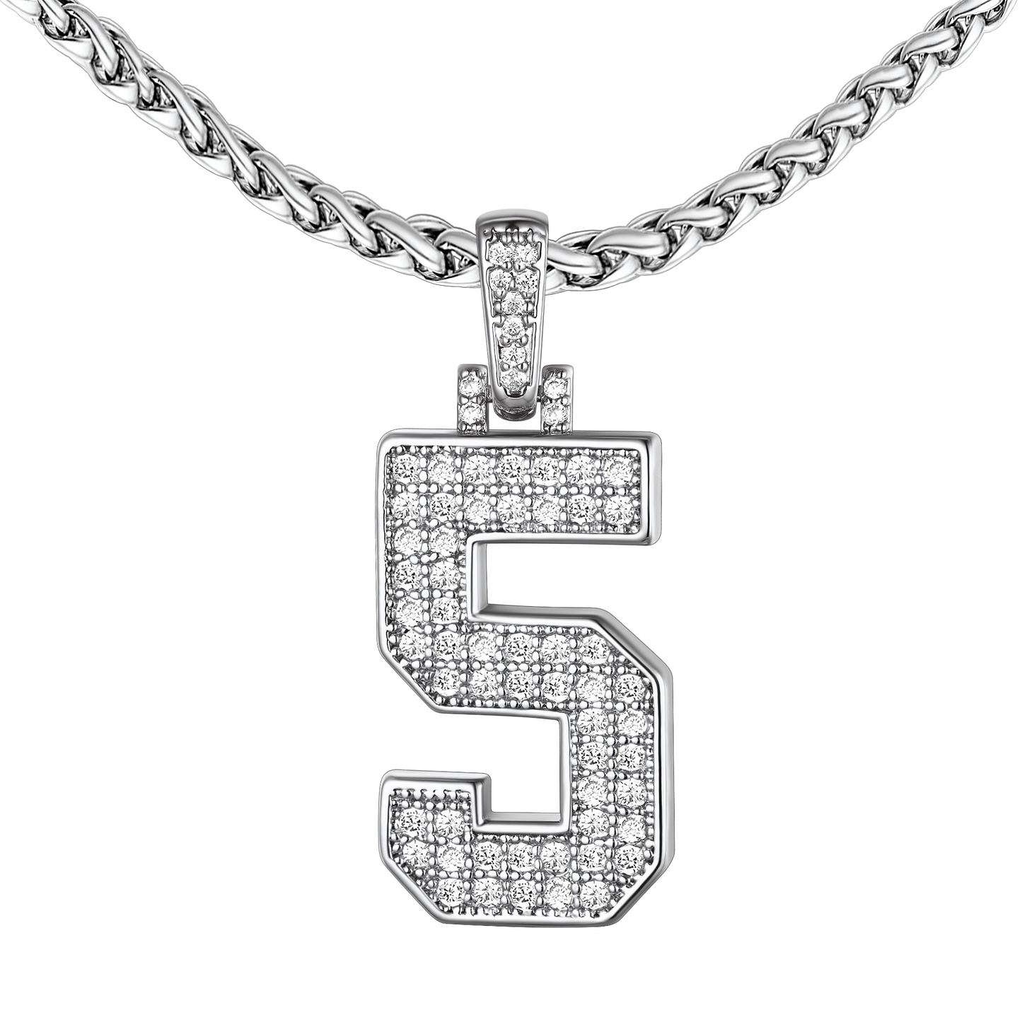 Baseball Diamond Jersey Number Chain Necklace for