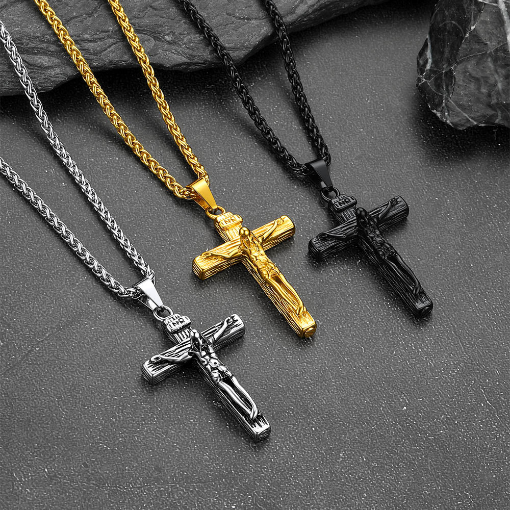 Christian Crucifix Cross Urn Necklace for Ashes Memorial Gift