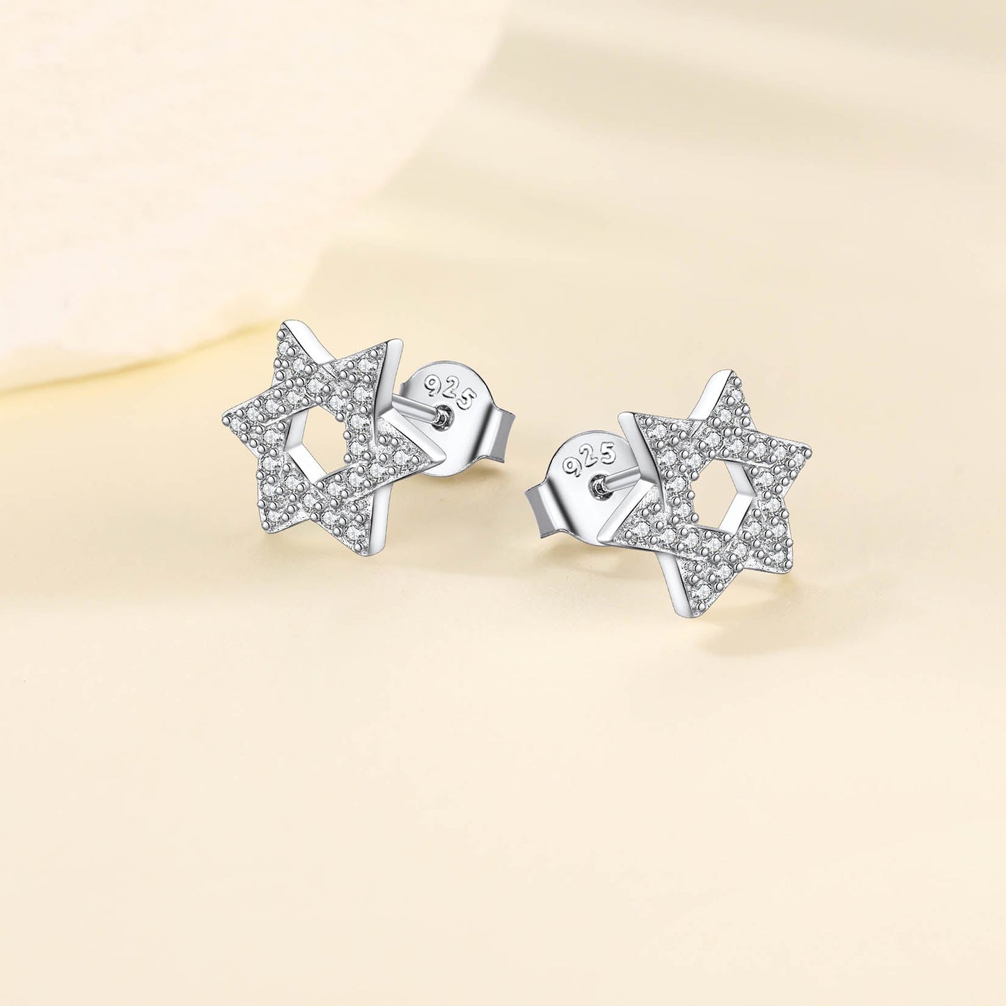 Star of David Stud Earrings for in Sterling Silver