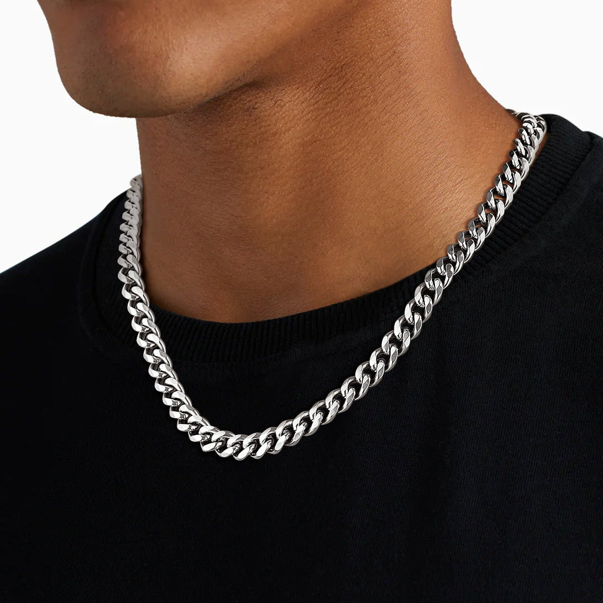 Chunky Miami Curb Cuban Link Chain Necklace for
