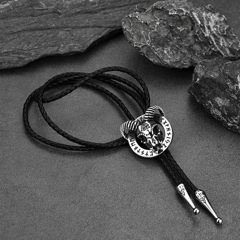 Satanic Baphomet Goat Bolo Tie for
