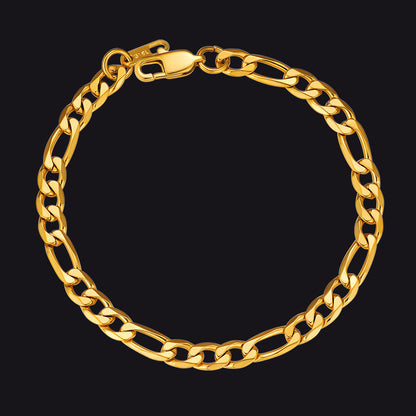 Figaro Link Bracelet for in Stainless Steel