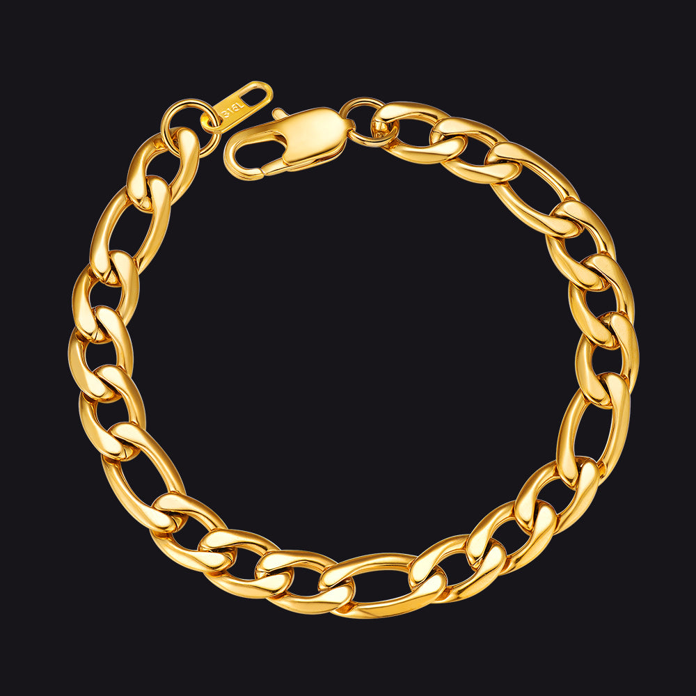 Figaro Link Bracelet for in Stainless Steel