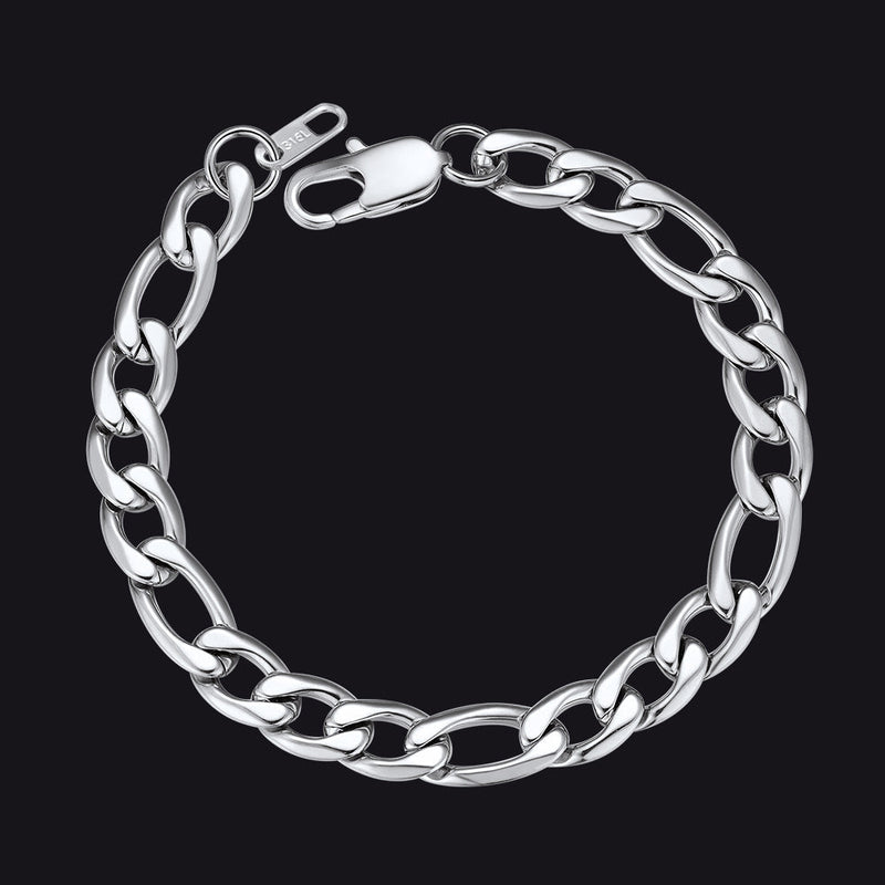 Figaro Link Bracelet for in Stainless Steel