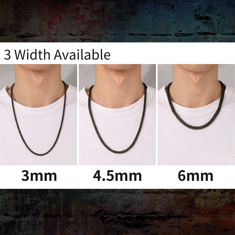 Franco Chain Link Stainless Steel Necklace for