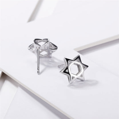 Jewish Star of David Stud Earrings for