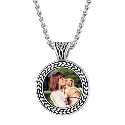 Personalized Pet Memorial Picture Necklace Pendant With Photo for