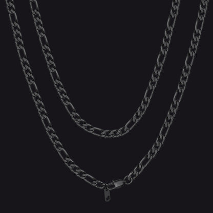 Figaro Curb Chain Link Necklace, 6/7.5/10 Mm Width