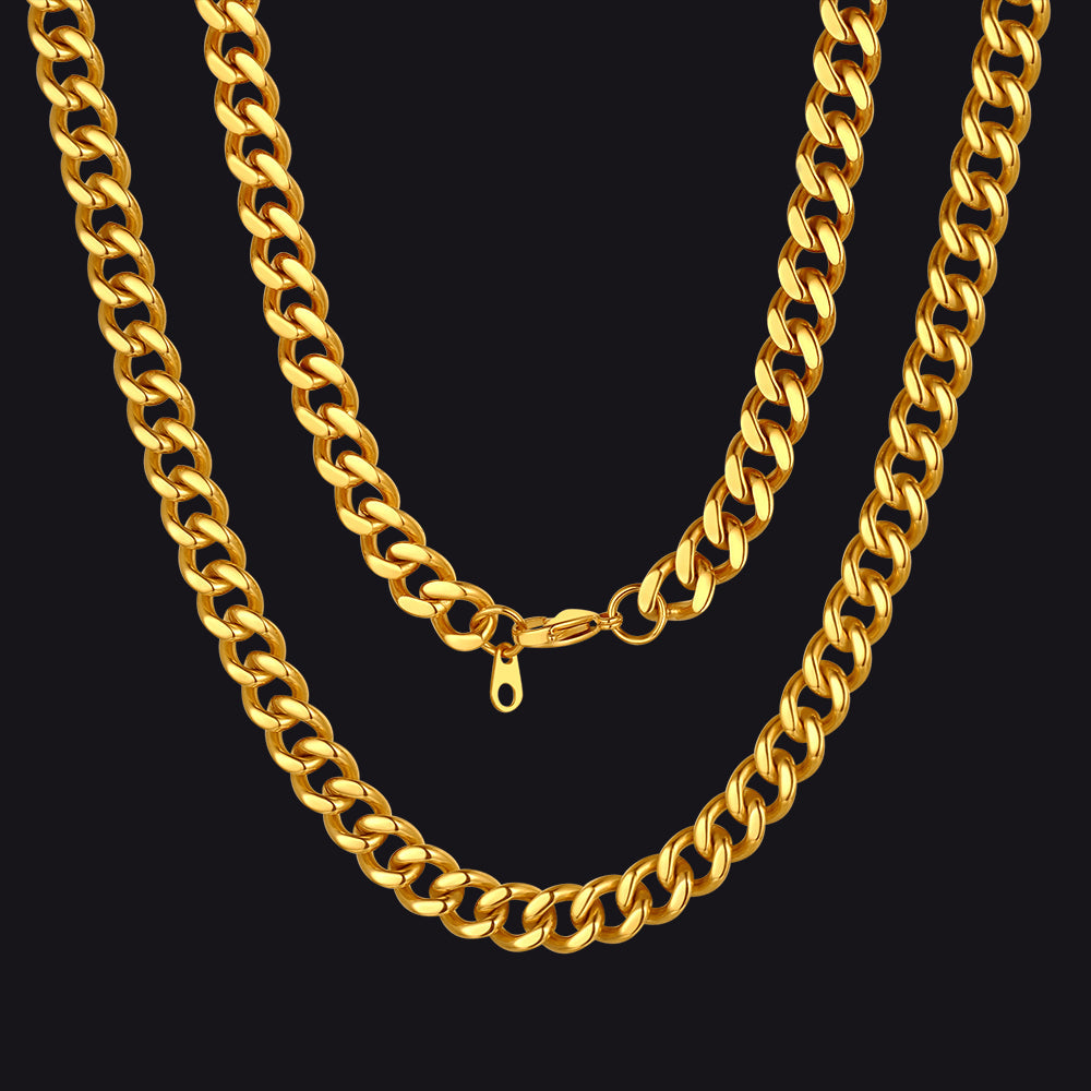 Sturdy Cuban Chain Necklace for 5/7/9/12mm Width