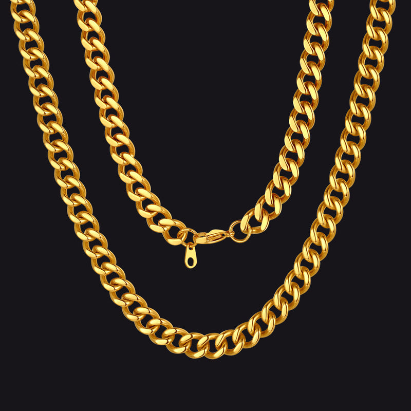 Sturdy Cuban Chain Necklace for 5/7/9/12mm Width