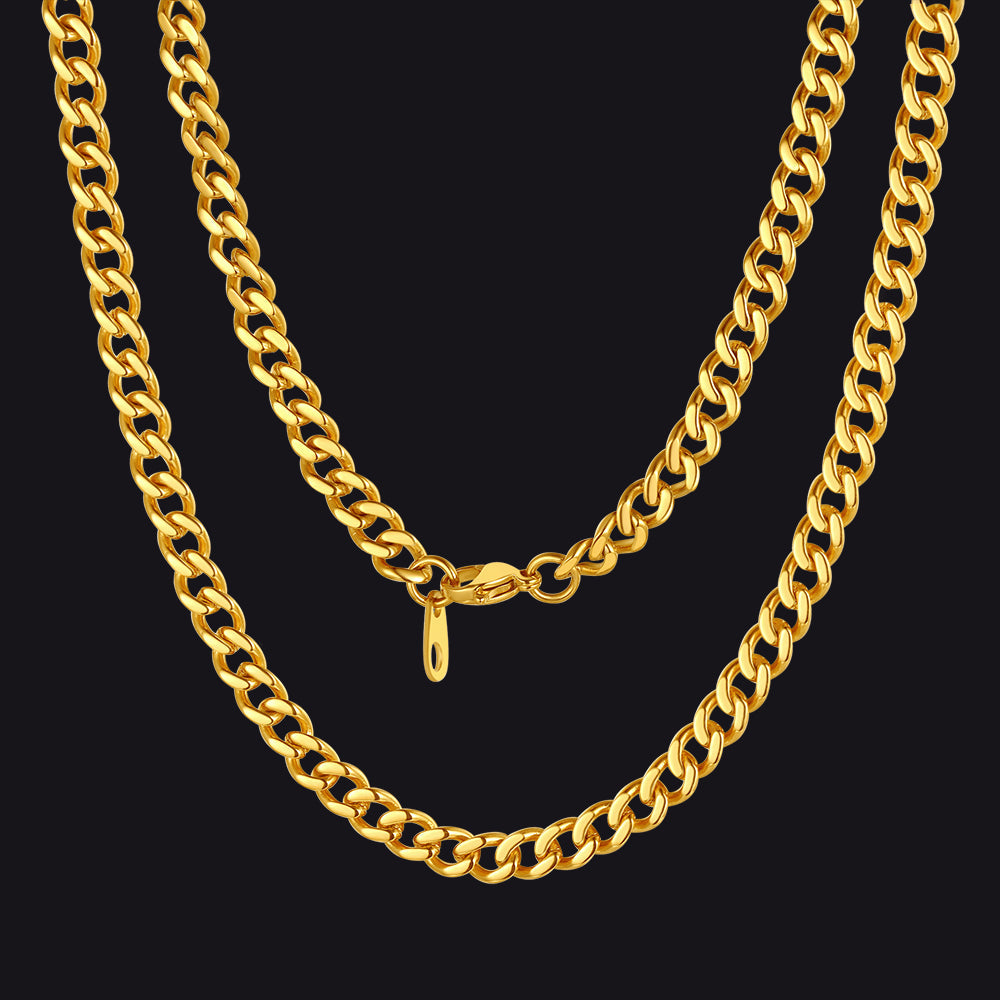 Sturdy Cuban Chain Necklace for 5/7/9/12mm Width