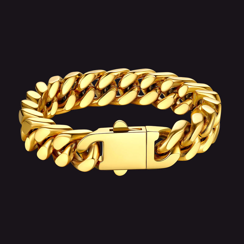 Miami Cuban Link Chain Bracelet 5/7/9/12mm Width for