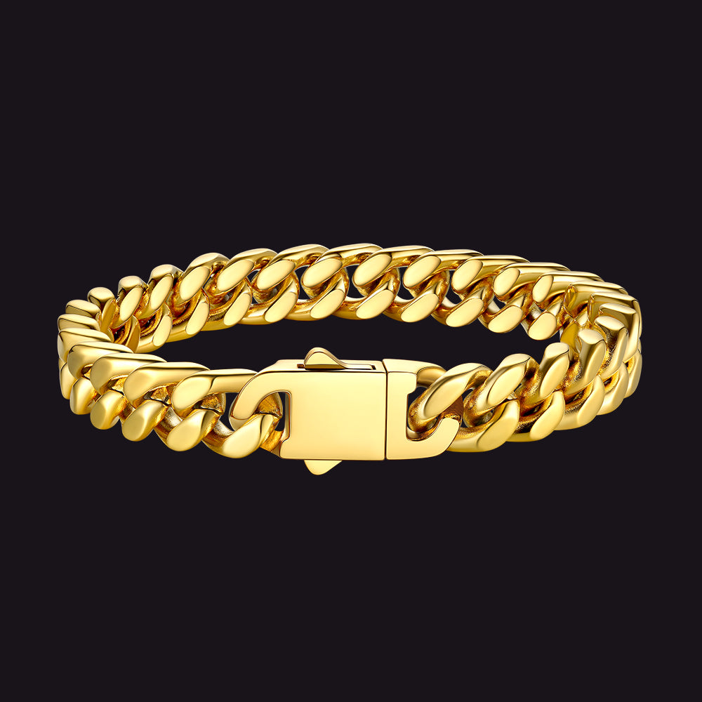 Miami Cuban Link Chain Bracelet 5/7/9/12mm Width for