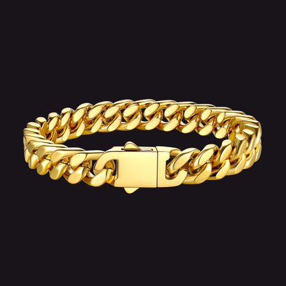 Miami Cuban Link Chain Bracelet 5/7/9/12mm Width for