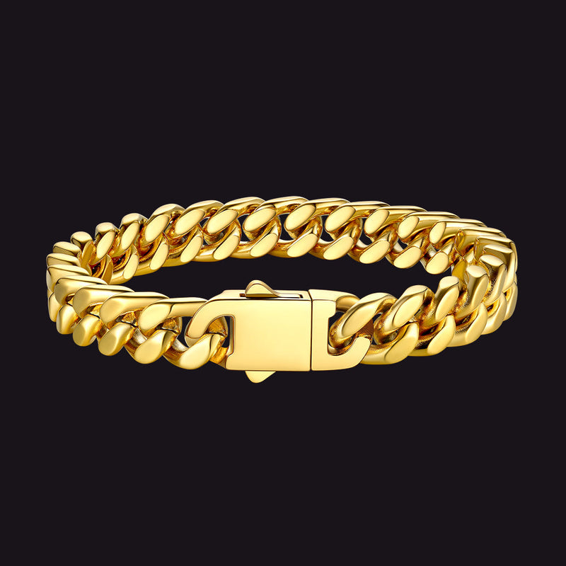 Miami Cuban Link Chain Bracelet 5/7/9/12mm Width for