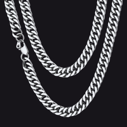 Miami Cuban Link Chain Necklace With Gift Crad for Him